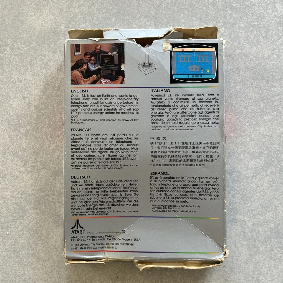 Atari 2600 - E.T. The Extra Terrestrial - Cartuccia gioco ET - Con scatola e manuale - Immagine 2 di 4