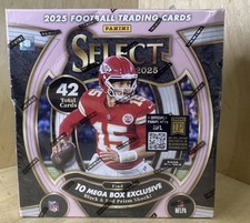 2025 Panini Select NFL Football Pink Mega Box Black/Red Prizm Factory Sealed
