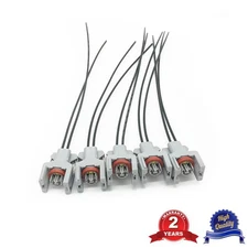 5pcs Delphi Fuel Diesel Injector Fuel Rail Plug Waterproof Connector Pigtail