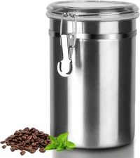 1800ml Coffee Food Canister Stainless Steel Airtight Kitchen Storage Container