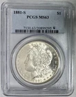 1881-S Morgan Silver Dollar, PCGS MS-63