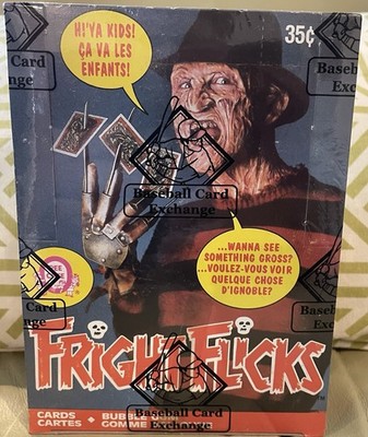 1988 O-Pee-Chee (OPC) Fright Flicks, Unopened, Wax-Pack Box! BBCE! (Tape Intact)