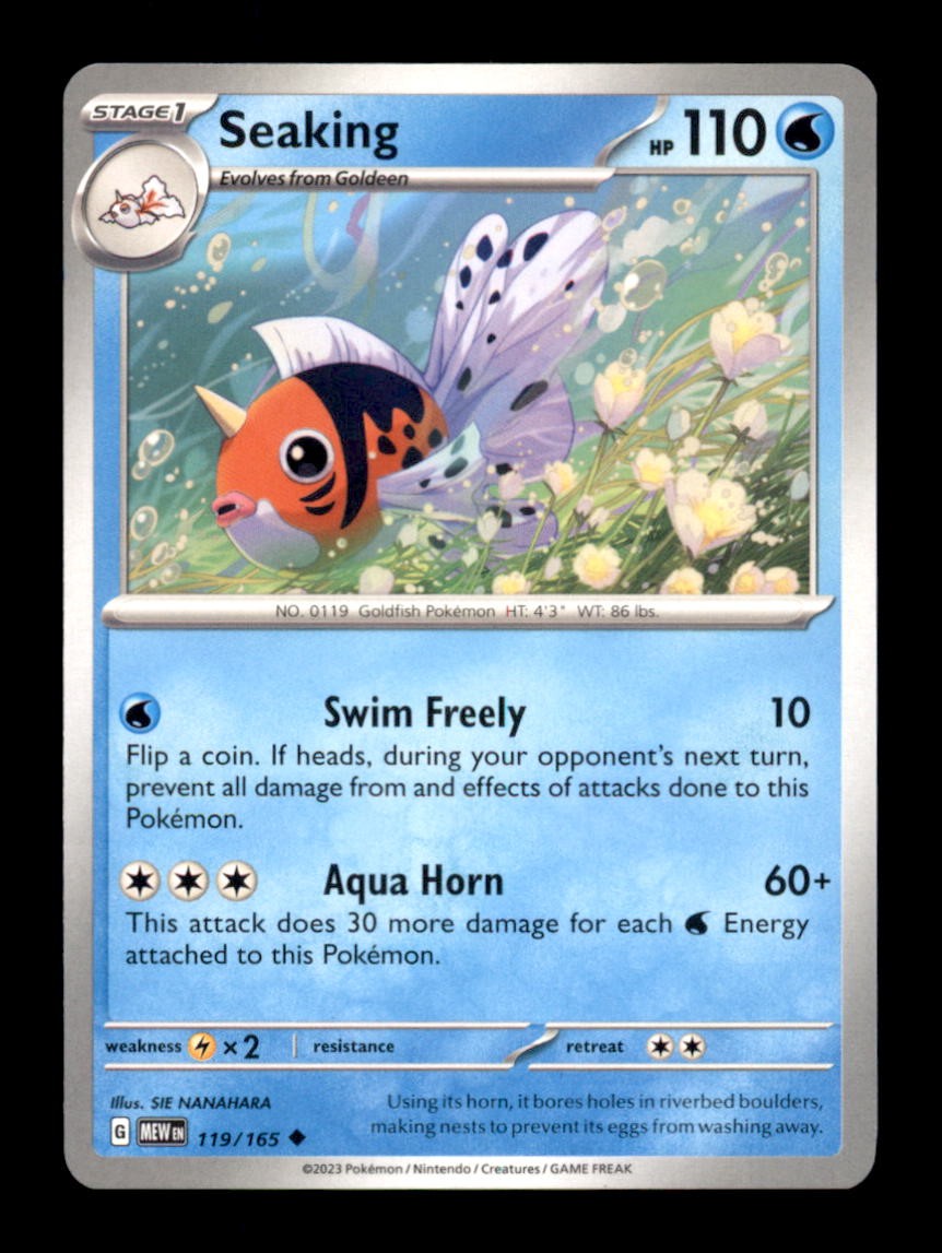 SEAKING 119/165 UC 151 POKEMON NM/M