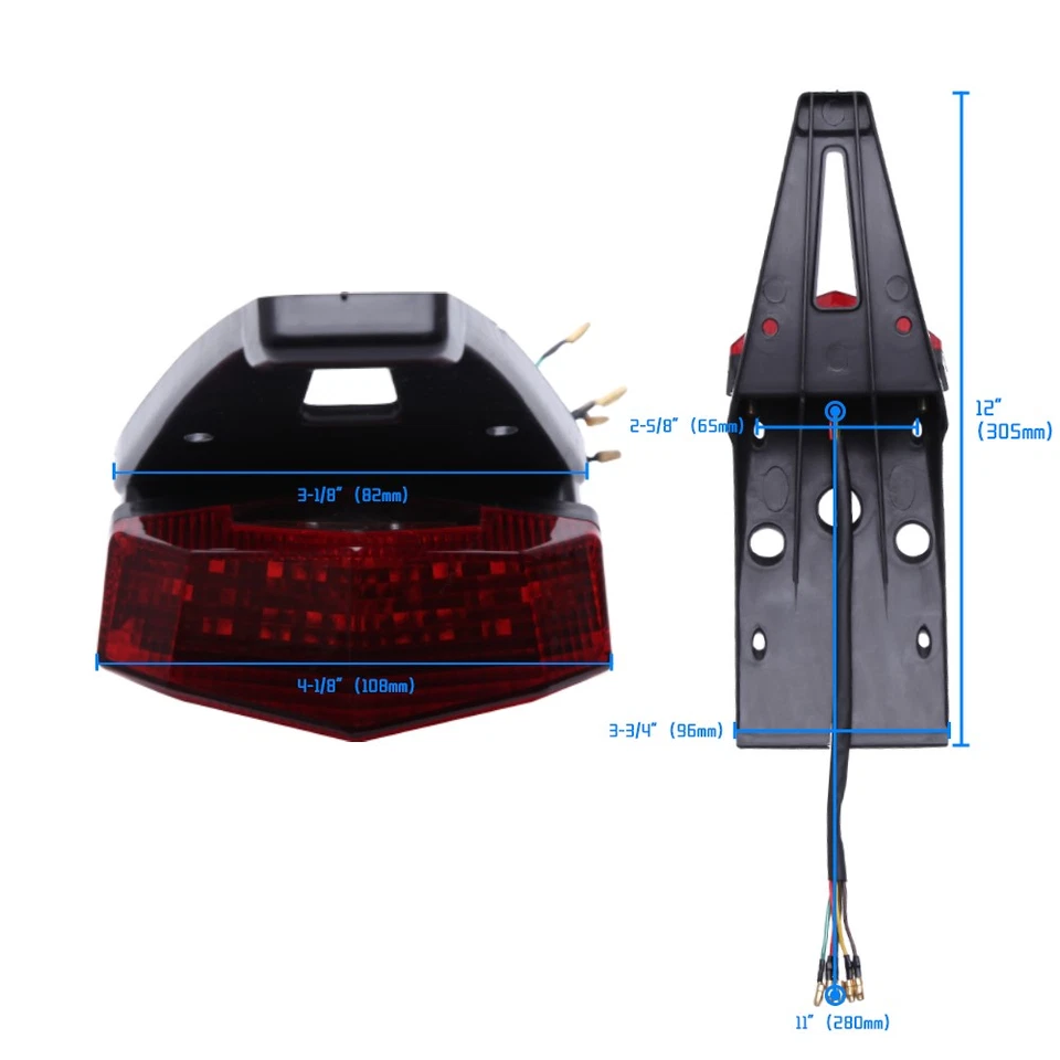 Luz traseira de freio LED para-lama traseiro para Kawasaki KLX 110 125 150 230 250 300 400 - Imagem 3 de 4