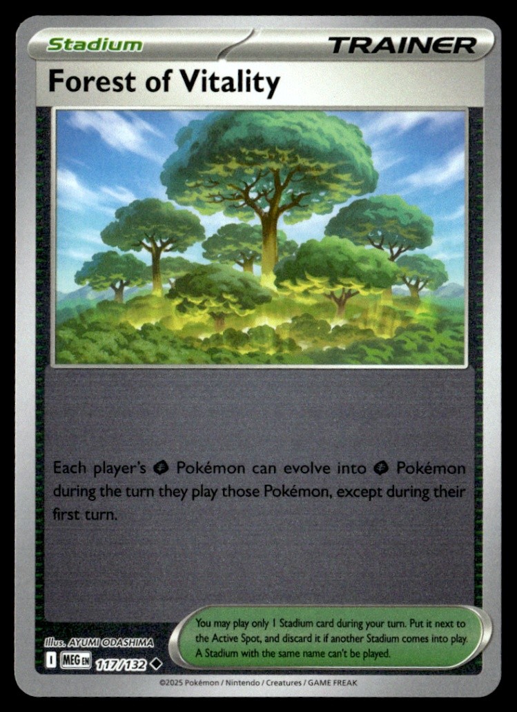Forest of Vitality Reverse Holo ME01: Mega Evolution 117/132 NM Pokémon TCG