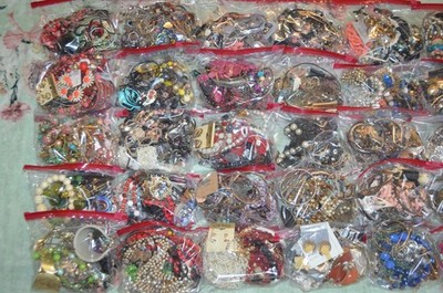 Jewelry Lot  1 LB Vintage to Modern Costume Estate Mix Wearable Pieces