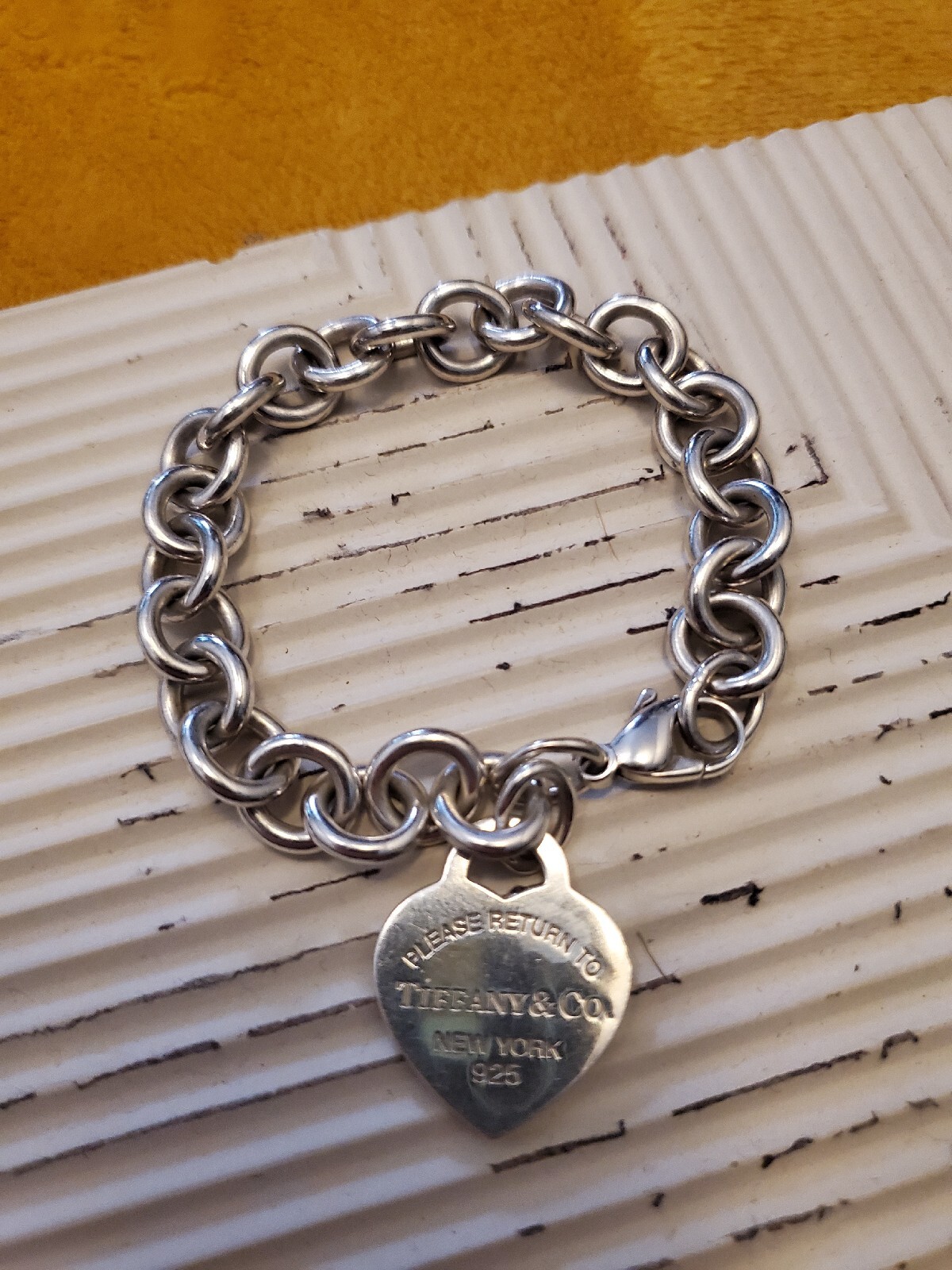 Tiffany+%26+Co.+Return+to+Tiffany+Heart+Tag+7.5+in+Charm+Bracelet+925 ...