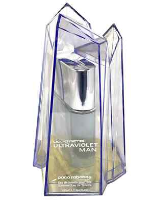 Liquid Metal Ultraviiolet Man  By Paco Rabanne 3.4oz Eau De Toilette Spray+NIB