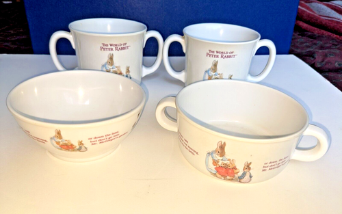 BEATRIX POTTER PETER RABBIT Melamin Tassen und Schalen Baby Kleinkind Kinder