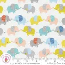 Moda DELIVERED WITH LOVE 25131 11  ELEPHANTS  Paper & Cloth Quilt Fabric BABY
