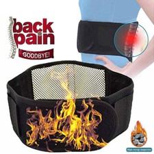 Magnetic Self Heating Back Support Brace Lumbar Lower Waist Belt Pain Relief Men