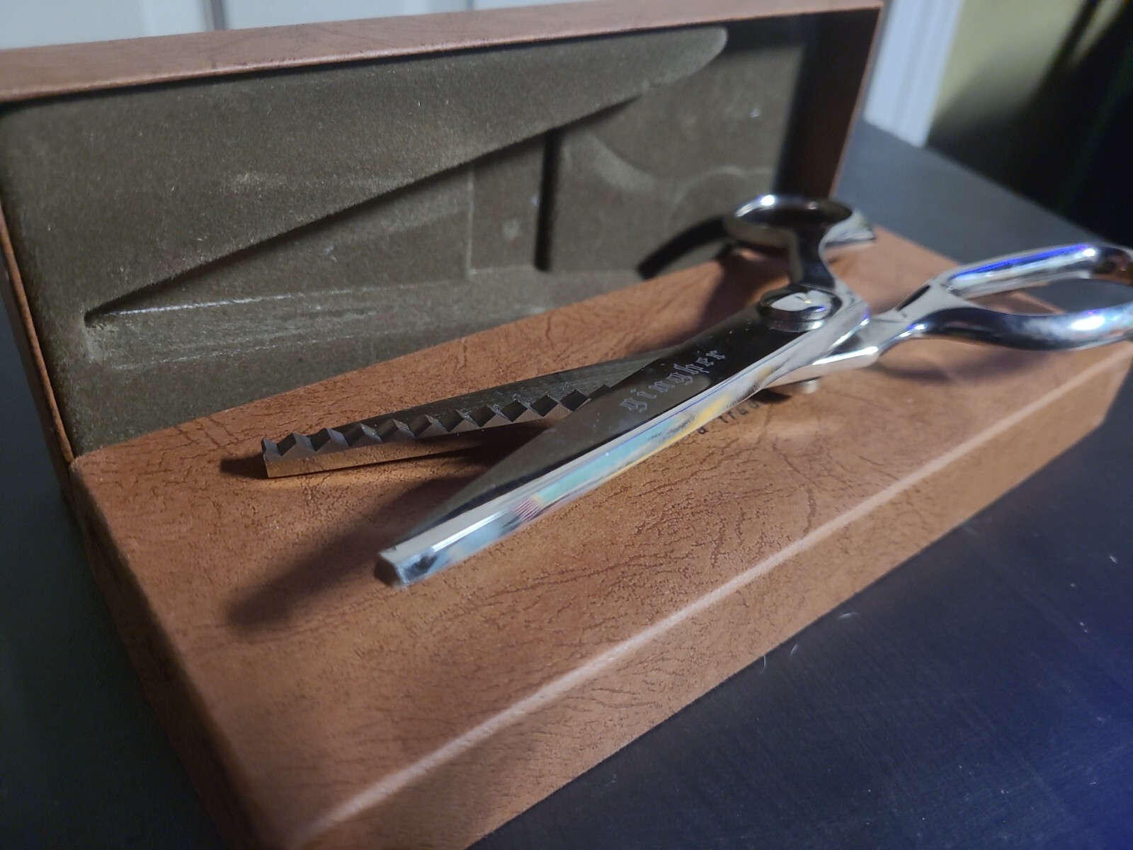 Vintage Gingher Pinking Shears w/Box Chrome Scissors/ Right Hand eBay