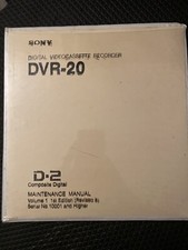 ORIGINAL SONY MAINTENANCE MANUAL MODEL:DVR-20 VINTAGE DIGITAL VIDEO RECORDER