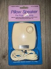 Vintage Realistic PILLOW SPEAKER 8 OHM Hearing Aid Retro 33-208 New Old Stock