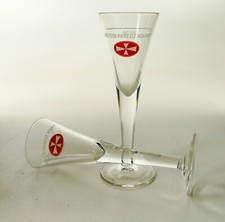 2 x Malteserkreuz Aquavit Original Glas Kelch Stielgl&auml;ser 2cl Schnapsglas 0135