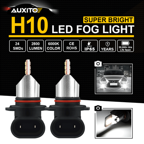 2X H10 9145 9140 LED Fog Light Car Driving DRL Replace Halogen Bulbs Lamp White
