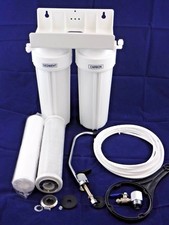 2 STAGE HOME DRINKING WATER FILTER SYSTEM WITH FAUCET & ACCESSORIES DOMESTIC 
