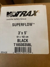 Notrax T18S0035BL Superflow Anti-Fatigue Mat 3 ft. W x 5 ft. Black (NEW)