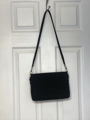 black dress purse Judith Leiber Couture Beaded Envelope Clutch in Nero Jet The back of the bag does not have any embroidery or embellishments Black Satin Clutch Purse Elegant
