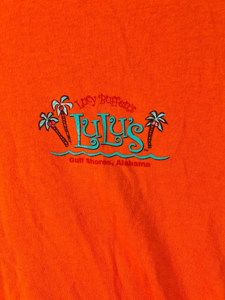Женские футболки маленький Lulus Homeport Marina оранжевый экипажа графический логотип хлопок - Изображение 2 из 4