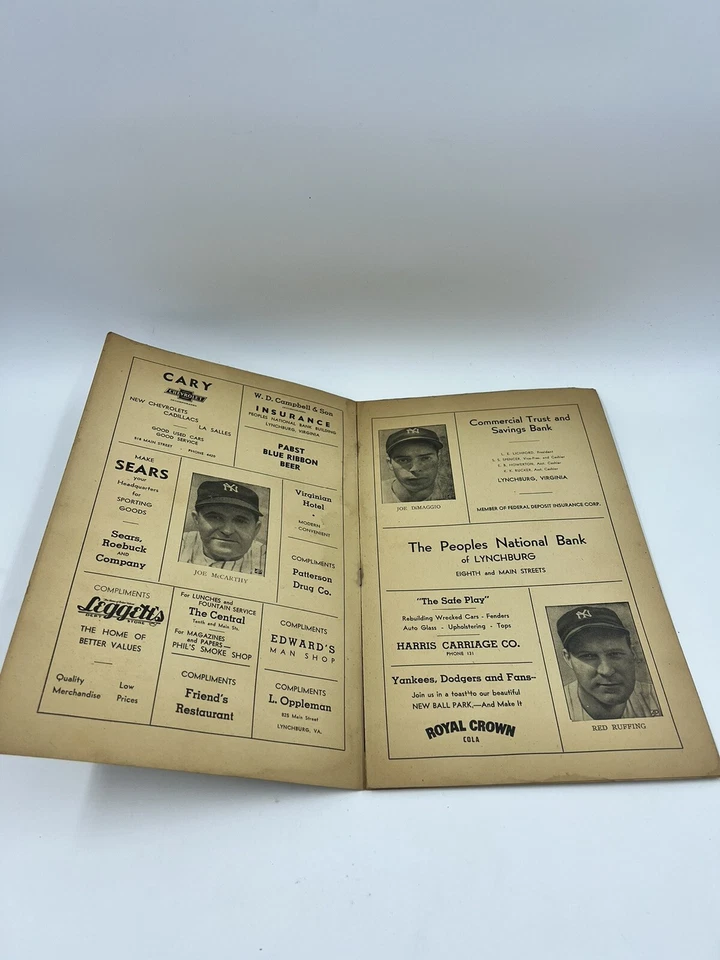 Brooklyn Dodgers Vs NY Yankees 1st  Game In Municipal Stadium Lynchburg VA 1940 - Image 2 of 4