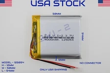 3.7V 4000mAh 125054  Lithium Polymer LiPo Rechargeable Battery (USA STOCK)