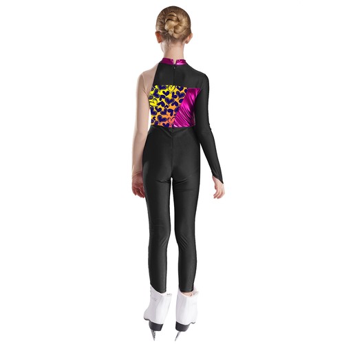 Girls Outfits Gymnastics Dancewear Dance Set Romper With Hair Tie Mock Neck - Picture 34 of 66