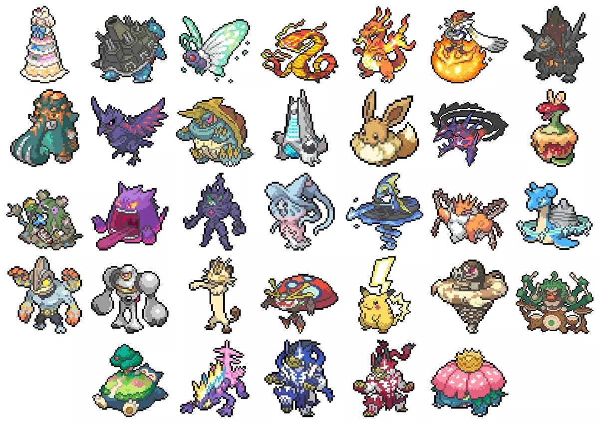 Eevee Pokemon Sticker Pixel Art 