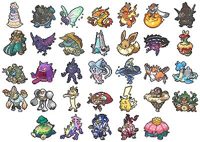 3 Pokémon Gigantamax Sprite PC Icon Pixel Glossy Waterproof Vinyl Sticker  Art 