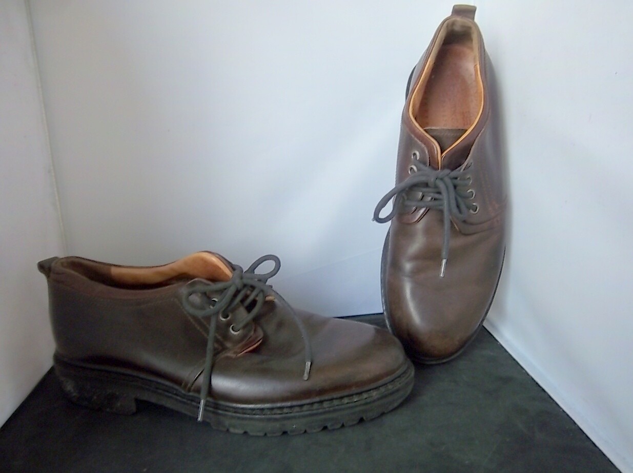 SAOLA JOHNSTON & MURPHY Oxford comode da uomo in pelle marrone TAGLIA 9 5