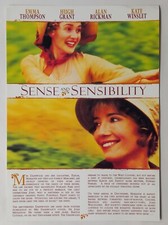Sense and Sensibility (1995) Original SYNOPSIS CARD, Emma Thompson, Kate Winslet
