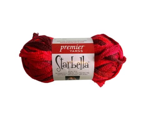Premier Yarns Starbella Cinnamon Candy 15-03 Ruffle Ribbon Chunky 3.5 oz AT834
