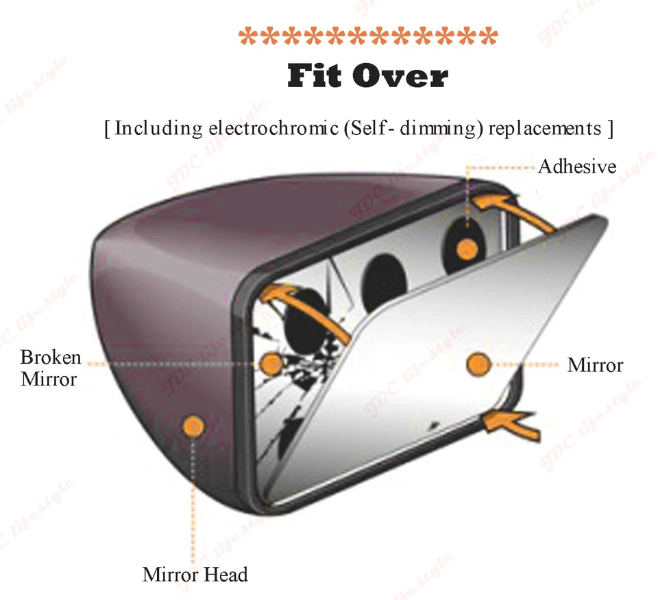 NUEVO para 14-15 Honda Civic pasajero lado derecho derecho espejo retrovisor vidrio #5579 Foto 4 de 4