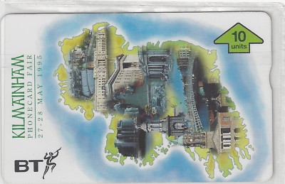 TK1X Telefonkarte BT Internal 131 Ireland Map, Kilmainham Fair 1995 w. folder