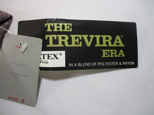 Vtg. NOS Jerell Of Texas The Trevira Era Heathered Plum Mini Dress 9 - Picture 7 of 9