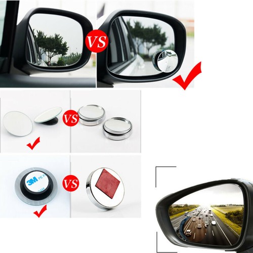 2x Car Rearview Blind Spot Side Rear View Mirror HD Convex Adjustable Wide Angle - Picture 14 of 20