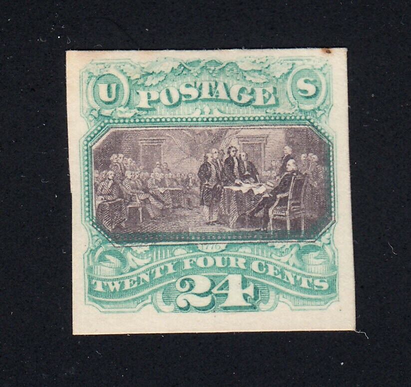 PROOF: Scott #120P4 24c 1869 Issue H Branded goods Plate Proof Rare Card on