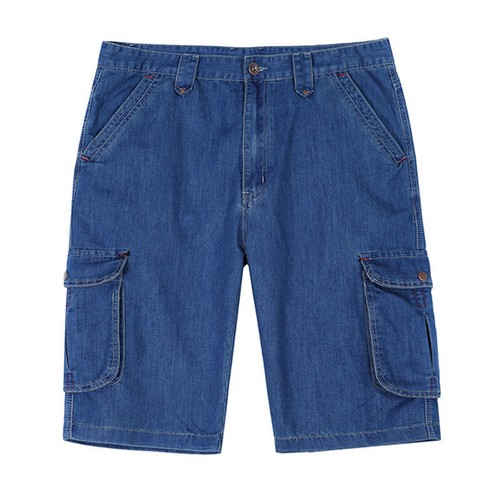 Men's Denim Shorts Half Pants Side Pocket Cargo Jeans Trousers Regular Fit - Bild 8 von 12