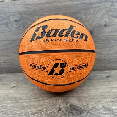 Baden Indoor Outdoor Rubber Basketball Men's Official Size 7 Orange Black