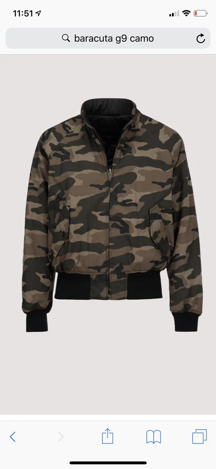 Chaqueta Bomber Reversible Camuflaje Baracuta G9 AGOTADA RARA Foto 2 de 4