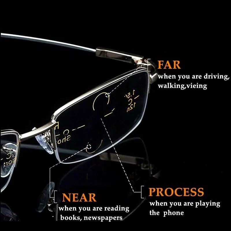 Gafas progresivas de titanio para lectura de uso dual lejano y cercano sale