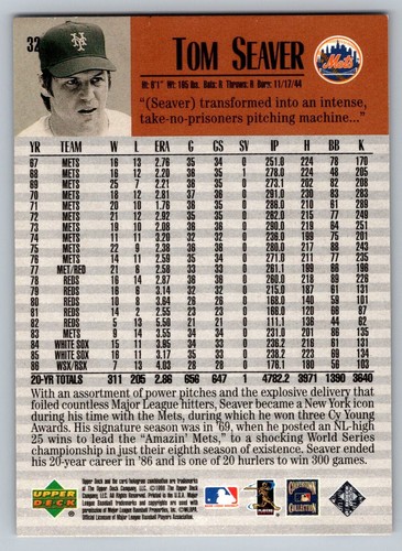 1999 Upper Deck Century Legends - Tom Seaver #32 - Picture 2 of 2