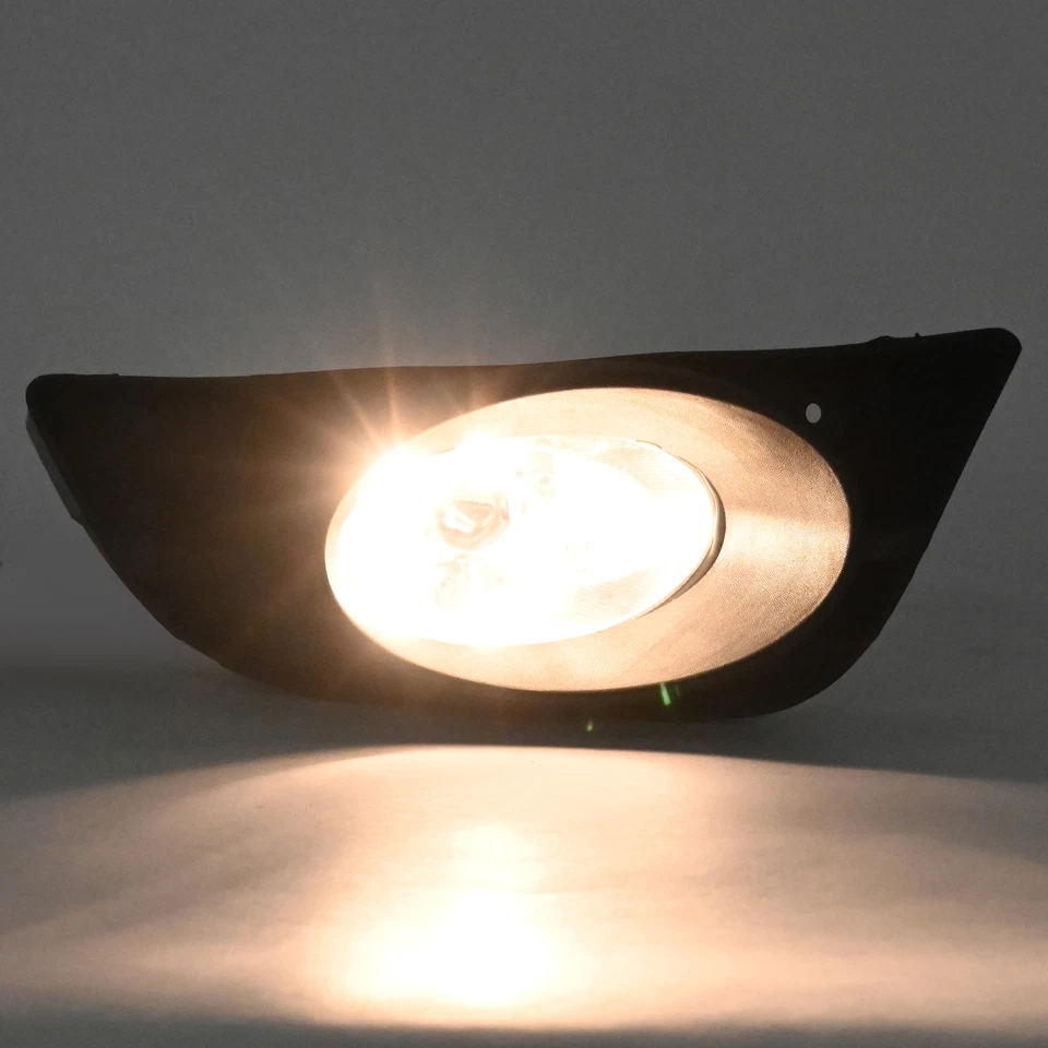 Faro antiniebla delantero derecho con bombilla halógena y bisel negro para Honda Fit 2009-2011 Foto 3 de 4