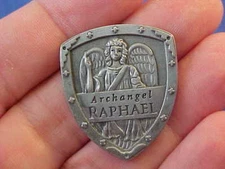 ARCHANGEL ST RAPHAEL Pocket Token Healing SHIELD By Angel Star Saint Medal