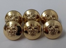 Genuine Vintage British Military Issue St Edwards Crown Gilt Buttons 20L ASBT152