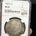 1904 O $1 Silver Morgan Dollar NGC MS 62 with New Holder TONED