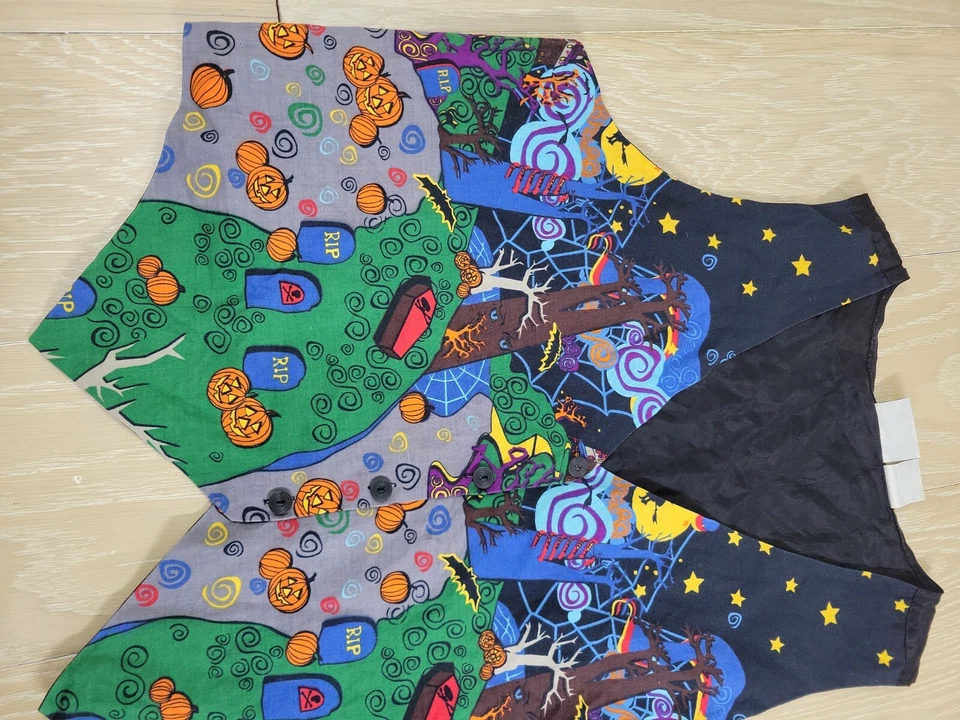 Basic Editions Plus Halloween Vest 2x Teach Spooky Holiday Party Womens Cute - Image 3 of 4