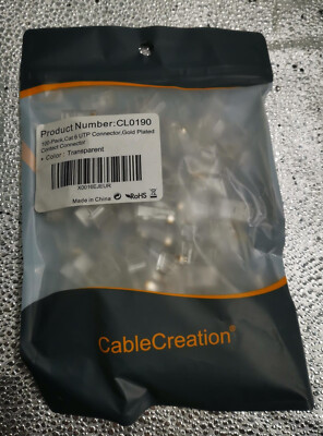 CableCreation Cat6 RJ45 Ends 100-PACK Cat6 Connector, Cat6 / Cat5e RJ45 Cable