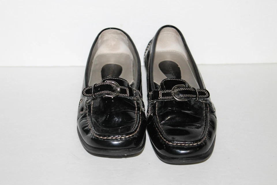 Mocasines Rockport/zapato informal, #519003, charol negro, para mujer talla 6 EE. UU. Foto 2 de 4