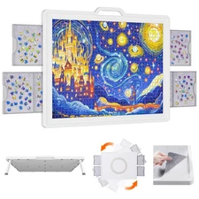 1500 Pieces Rotating Puzzle Board with 4 Drawers, Portable Puzzle Board